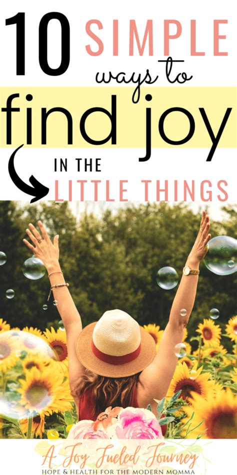 finding joy in simple things.